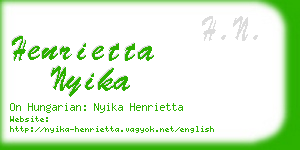 henrietta nyika business card